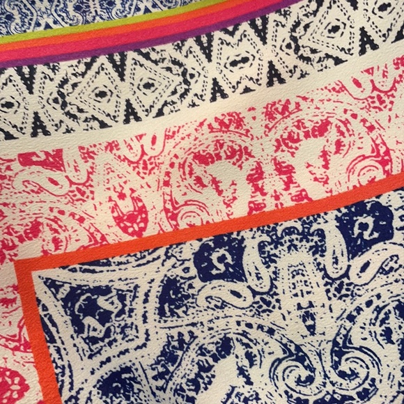 TRINA TURK graphic print dress fully lined royal blue sz 6 - Picture 8 of 13